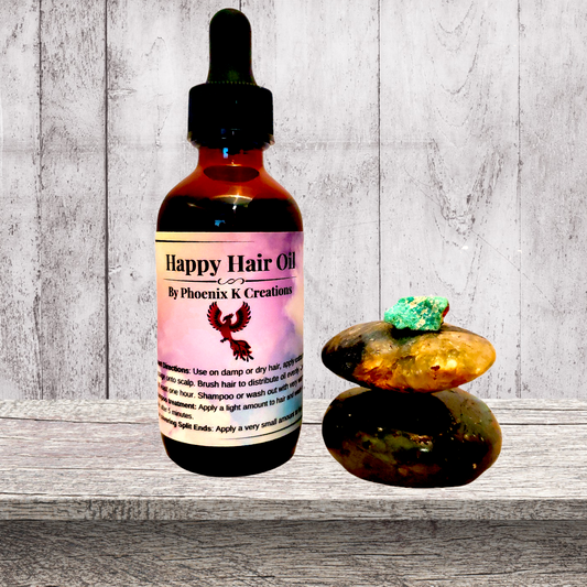 Organic Happy Hair Oil- Raw, Vegan